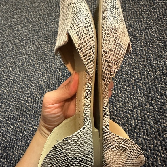 Restricted Women's Snakeskin Flats - Black and Cream - Picture 5 of 6